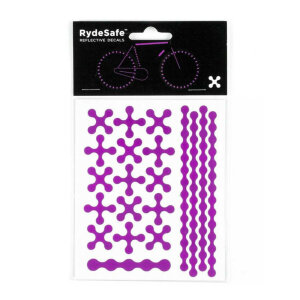 RydeSafe Reflective Bike Decals Modular SMALL (Lila /...