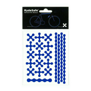 RydeSafe Reflective Bike Decals Modular SMALL (Blue)