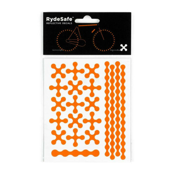 RydeSafe Reflective Bike Decals Modular SMALL (Orange)