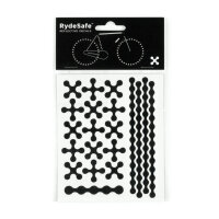 RydeSafe Reflective Bike Decals Modular SMALL (Black)