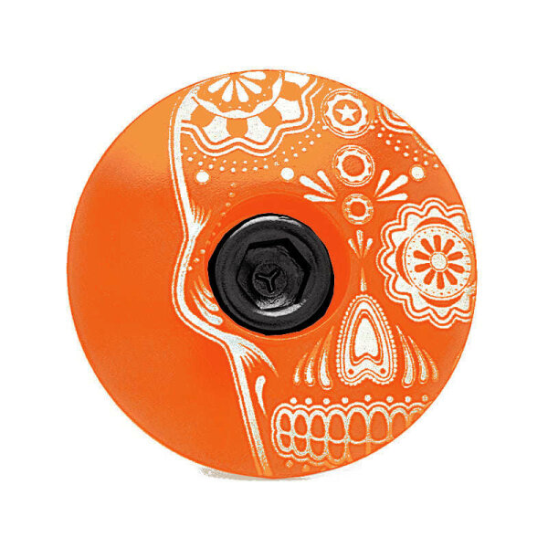 KustomCaps Ahead Steuersatz Kappe Calavera (Orange)