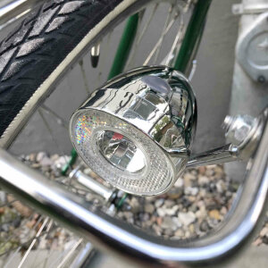 Retro-Design VELOLICHT HALTER Fahrrad Scheinwerfer-Halter Velo Lampenhalter  CHROM