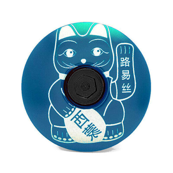 KustomCaps Headset Cap Lucky Cat Maneki-neko (Blue)