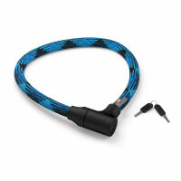 TEX-LOCK Orbit - Chain lock with textile protective layer 100 cm (Morpho Blue)